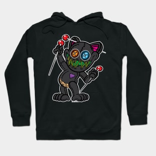 VooDoo Kitty Cat Doll, Charcoal Gray Hoodie